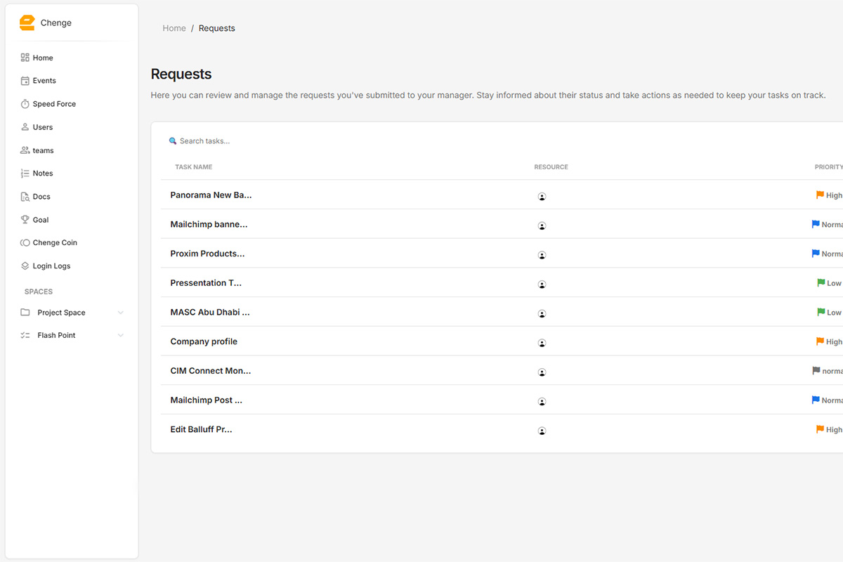 Tasks View